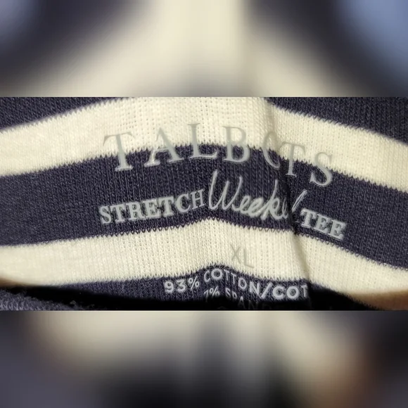 Talbots Stretch Weekend Tee.  P2P:  24.5" L:  26.5" - Picture 3 of 3